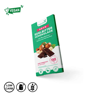 KETO temna čokolada z lešniki 125 g